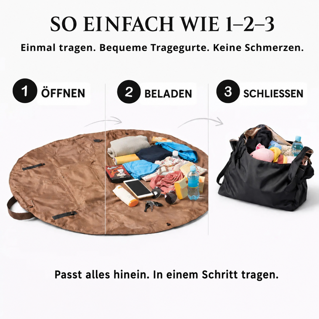 CarryAll™ – Die Tasche, die wirklich alles mitnimmt